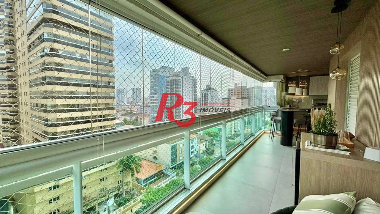 Apartamento com 3 dormitórios à venda, 232 m² por R$ 3.990.000,00 - Embaré - Santos/SP
