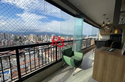 Apartamento com 3 dormitórios à venda, 204 m² por R$ 3.179.000,00 - Vila Rica - Santos/SP