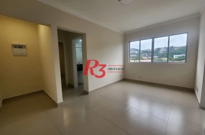 R3 vende!! Oportunidade à venda na Vila Mathias, 49 m², 1 quarto, 1 vaga, condição especial!!
