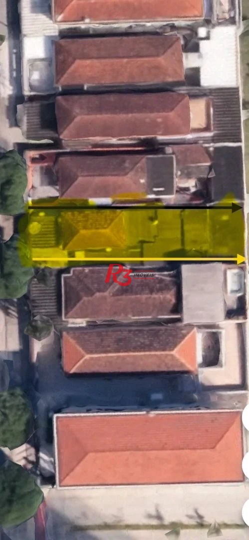 Terreno à venda, 262 m² por R$ 980.000,00 - Marapé - Santos/SP