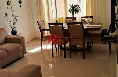 Apartamento com 2 dormitórios para alugar, 75 m² por R$ 3.000,02/mês - Campo Grande - Santos/SP