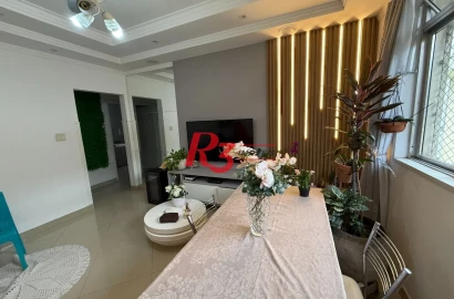 Apartamento com 2 dormitórios à venda, 90 m² por R$ 470.000,00 - Boqueirão - Santos/SP