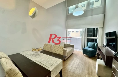 Apartamento com 1 dormitório à venda, 69 m² por R$ 650.000,00 - Gonzaga - Santos/SP