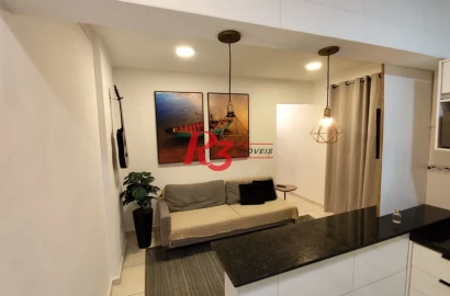 Apartamento com 2 dormitórios para alugar, 59 m² por R$ 3.200,00/mês - Vila Voturuá - São Vicente/SP