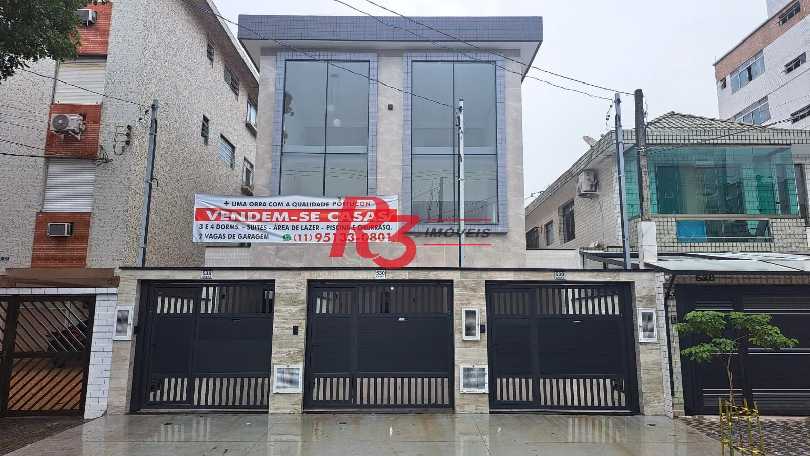 Casa com 3 dormitórios à venda, 152 m² por R$ 1.450.000,00 - Aparecida - Santos/SP
