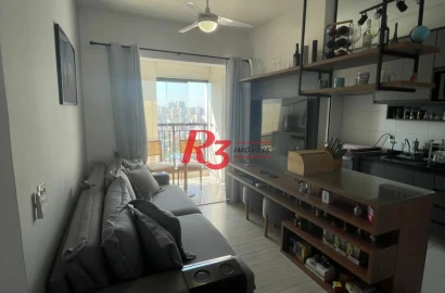 Apartamento com 2 dormitórios para alugar, 63 m² por R$ 5.600,00/mês - Marapé - Santos/SP