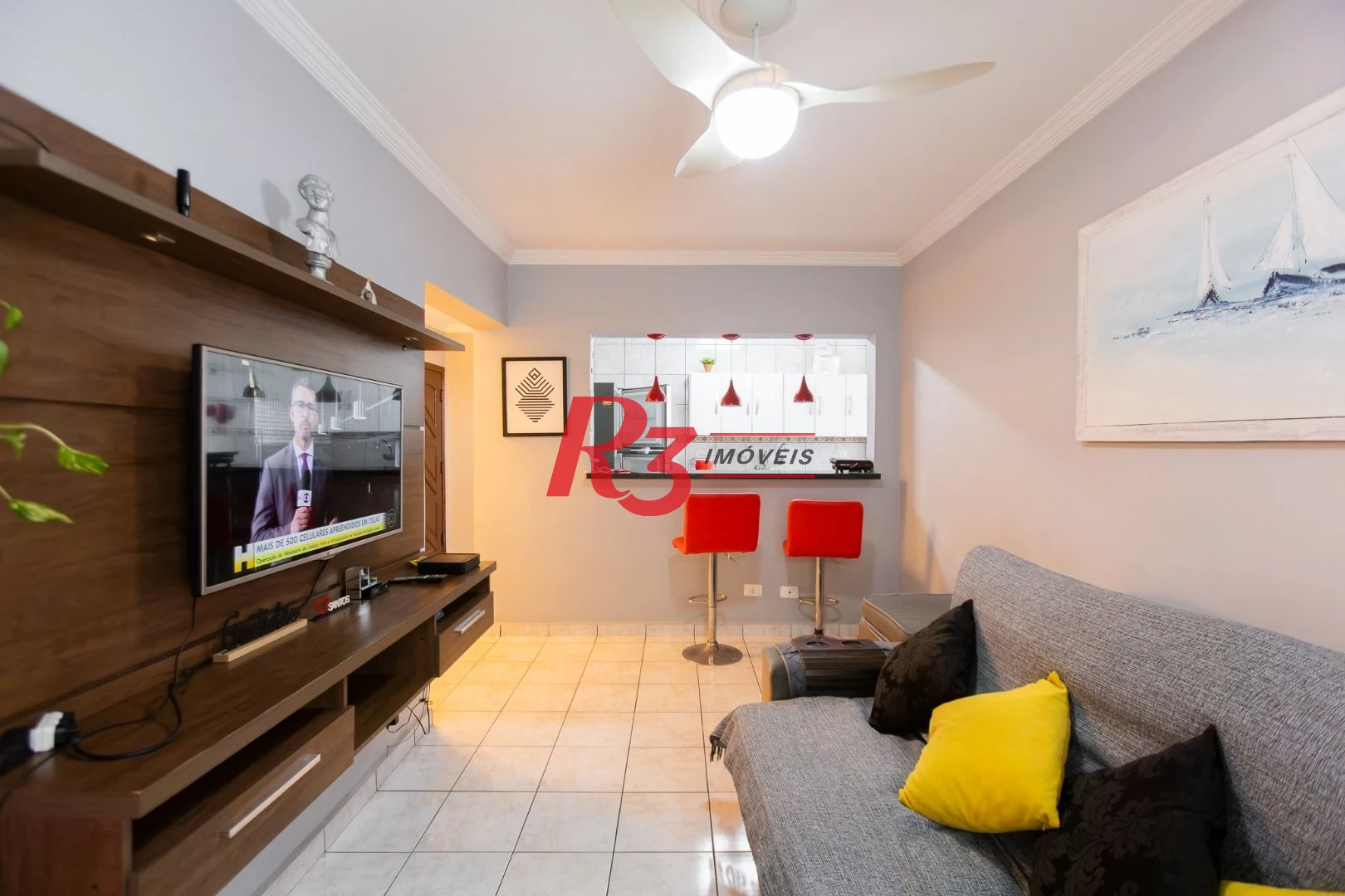 Apartamento com 3 dormitórios para alugar, 86 m² por R$ 6.000,02/mês - Ponta da Praia - Santos/SP
