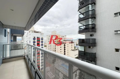 Apartamento com 1 dormitório para alugar, 52 m² por R$ 4.200,00/mês - Aparecida - Santos/SP