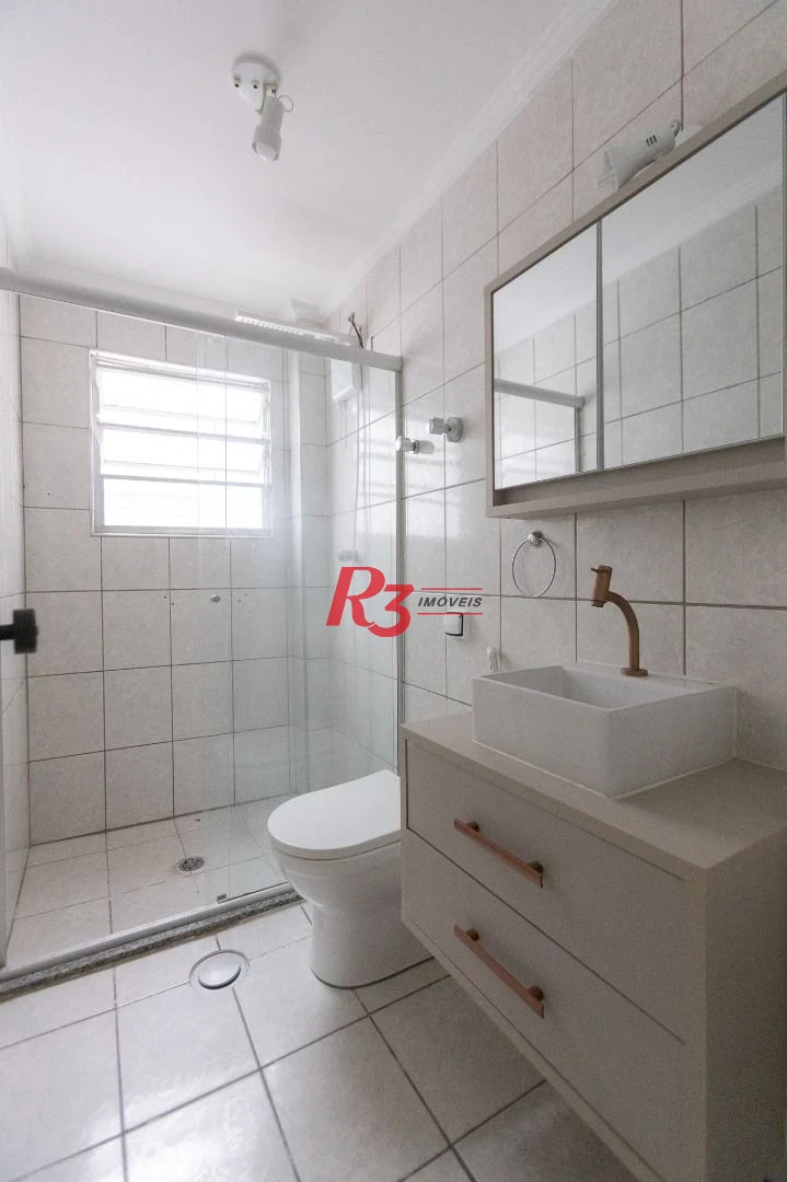 Apartamento com 1 dormitório à venda, 63 m² por R$ 385.000,00 - Aparecida - Santos/SP