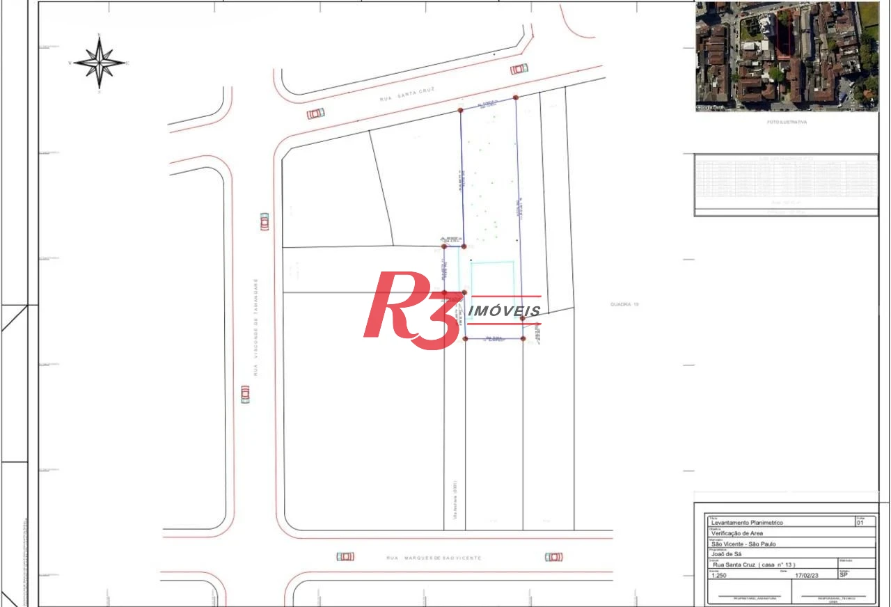 Terreno à venda, 1111 m² por R$ 4.260.000,00 - Centro - São Vicente/SP
