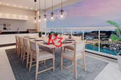 Apartamento com 3 suítes frente para o mar à venda, 218 m² por R$ 5.700.000 - Ponta da Praia - Santos/SP