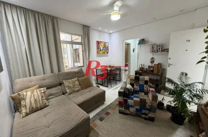 Apartamento com 1 dormitório à venda, 65 m² por R$ 345.000,00 - José Menino - Santos/SP