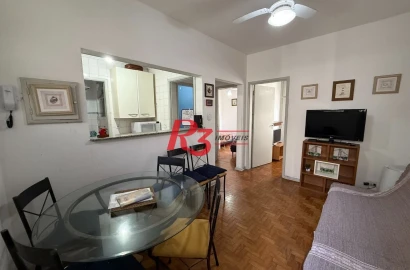 Apartamento com 2 dormitórios para alugar, 47 m² por R$ 3.500,00/mês - Aparecida - Santos/SP