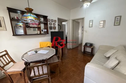 Apartamento com 2 dormitórios para alugar, 45 m² por R$ 3.500,00/mês - Aparecida - Santos/SP