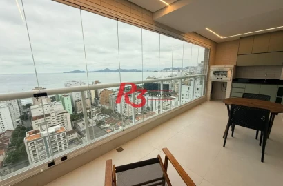 Apartamento com 2 dormitórios à venda, 99 m² por R$ 2.300.000,00 - Aparecida - Santos/SP