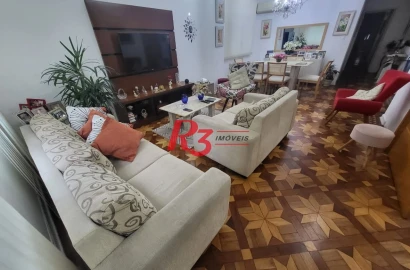 Apartamento com 3 dormitórios à venda, 183 m² por R$ 830.000,00 - Boqueirão - Santos/SP