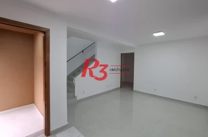 Sobrado com 3 dormitórios para alugar, 110 m² por R$ 6.795,00/mês - Embaré - Santos/SP