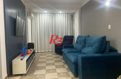 Apartamento com 3 dormitórios, 130 m² - venda por R$ 875.000,00 ou aluguel por R$ 4.562,18/mês - Gonzaga - Santos/SP