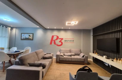 Apartamento com 3 dormitórios à venda, 135 m² por R$ 930.000,00 - Embaré - Santos/SP