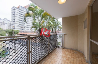 Apartamento com 3 dormitórios à venda, 130 m² por R$ 1.300.000,00 - Gonzaga - Santos/SP