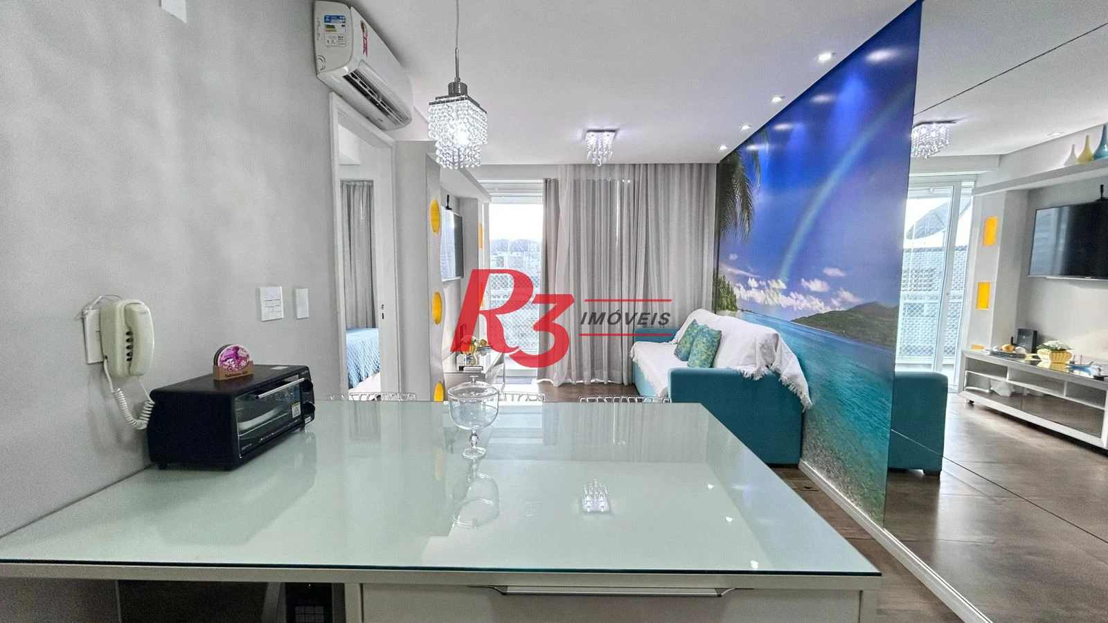 Apartamento com 1 dormitório para alugar, 50 m² por R$ 6.500,00/mês - Pompéia - Santos/SP