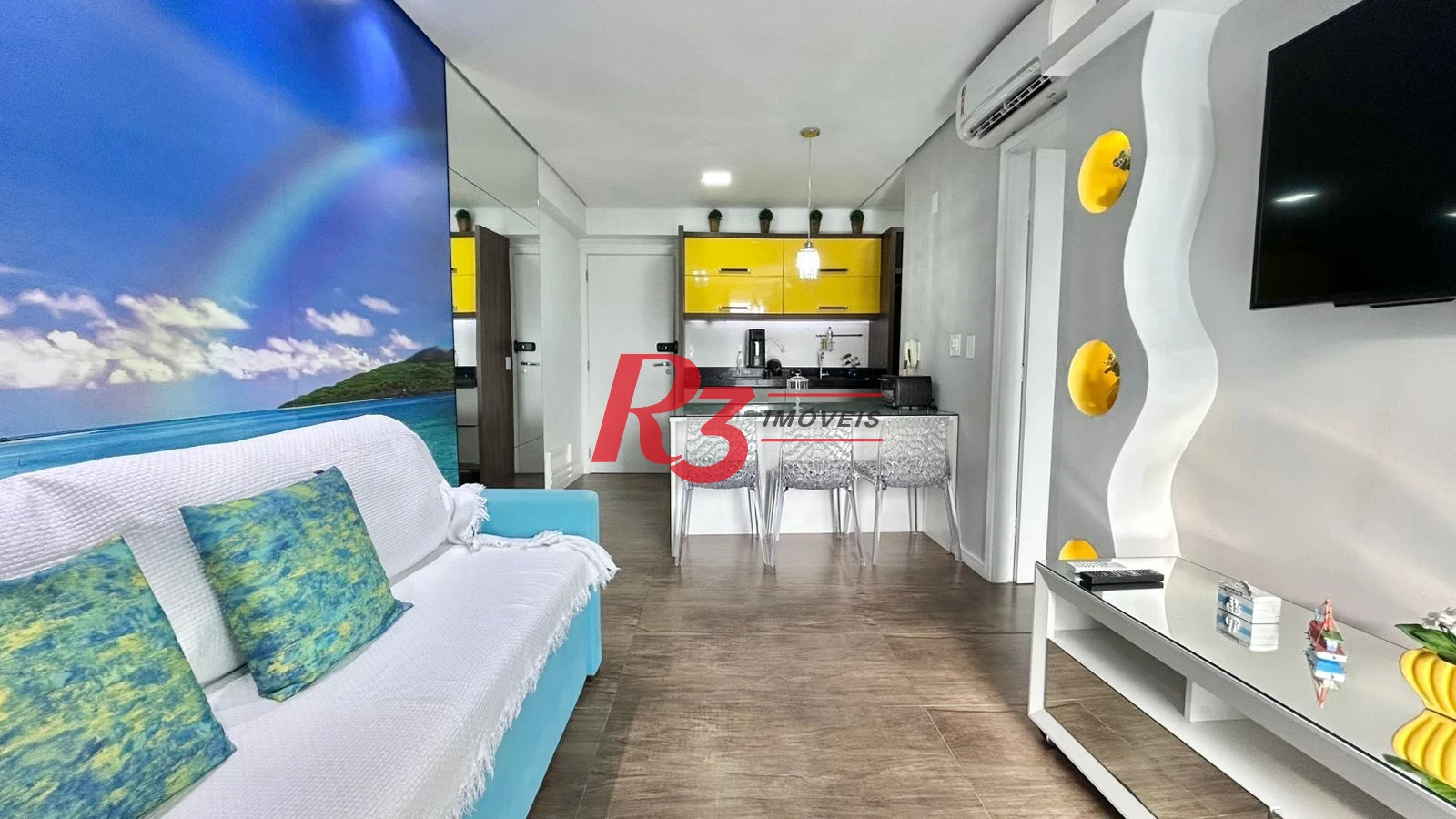Apartamento com 1 dormitório para alugar, 50 m² por R$ 6.500,00/mês - Pompéia - Santos/SP