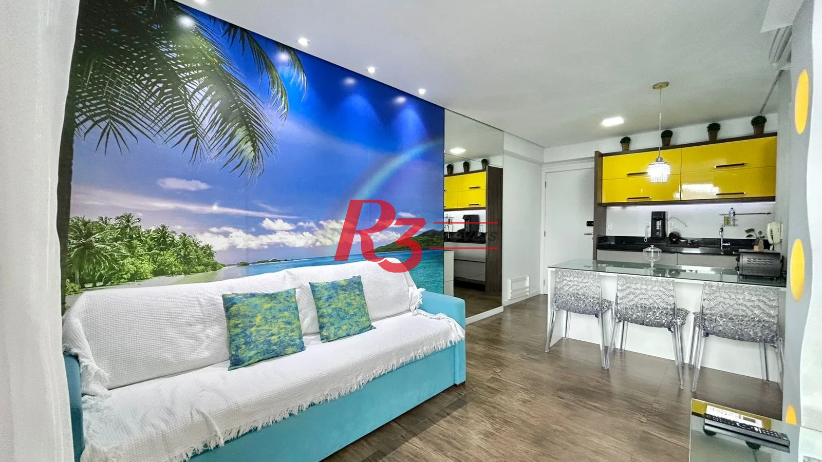 Apartamento com 1 dormitório para alugar, 50 m² por R$ 6.500,00/mês - Pompéia - Santos/SP
