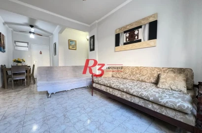 Apartamento com 1 dormitório para alugar, 67 m² por R$ 3.200,02/mês - Boqueirão - Santos/SP