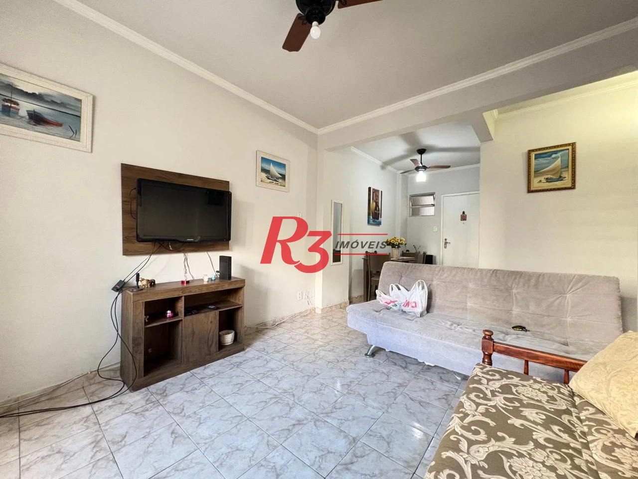 Apartamento com 1 dormitório para alugar, 67 m² por R$ 3.200,02/mês - Boqueirão - Santos/SP
