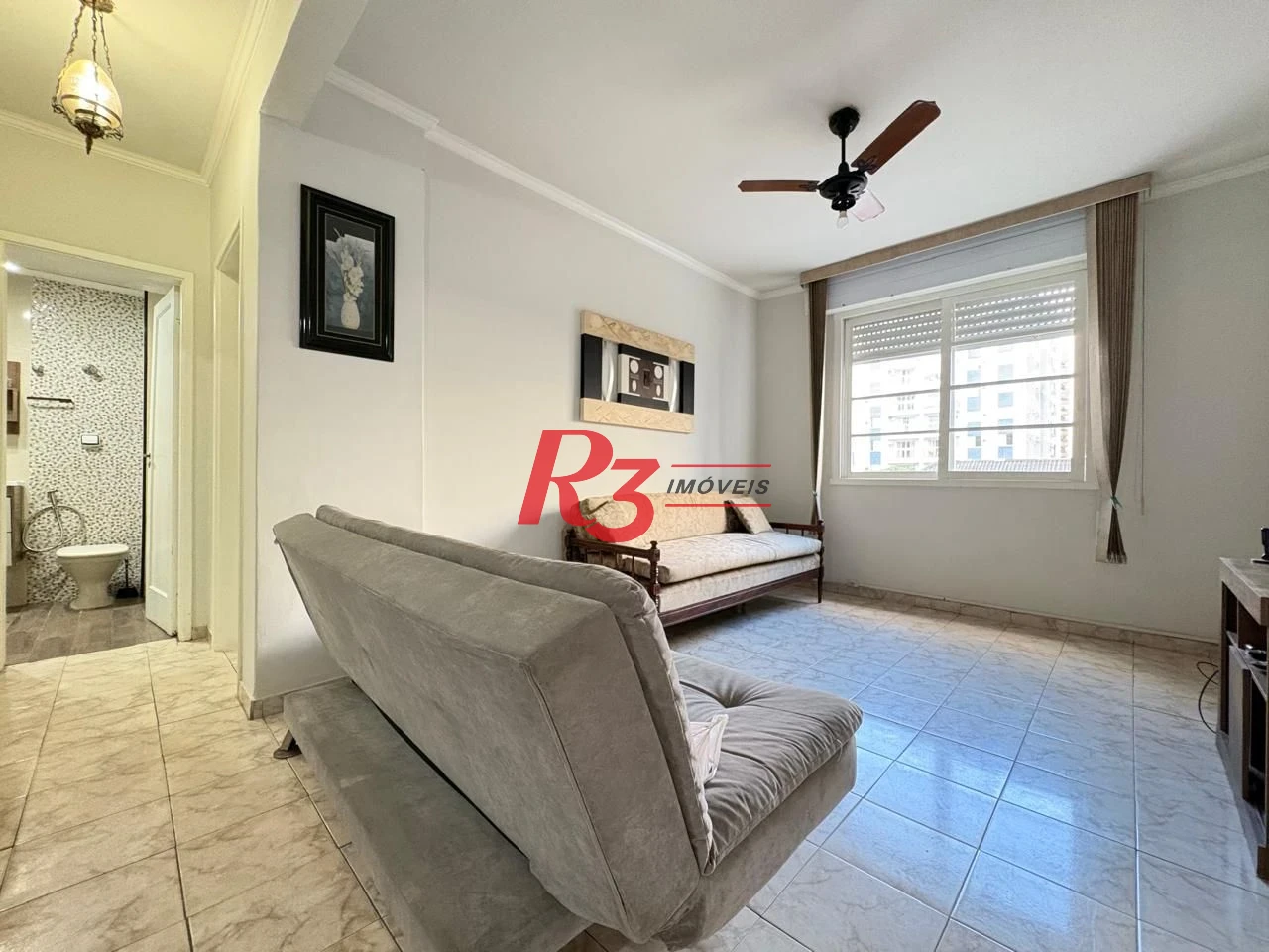 Apartamento com 1 dormitório para alugar, 67 m² por R$ 3.200,02/mês - Boqueirão - Santos/SP