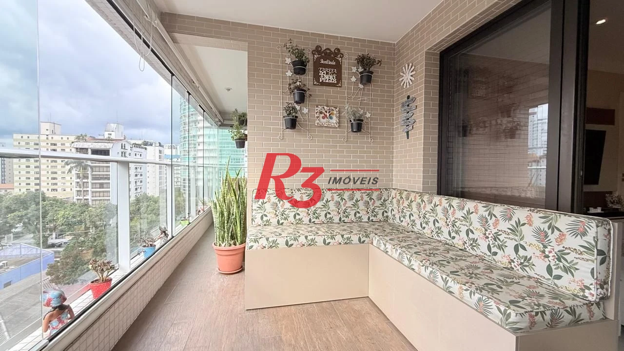 Apartamento com 3 dormitórios à venda, 138 m² por R$ 1.680.000,00 - Gonzaga - Santos/SP