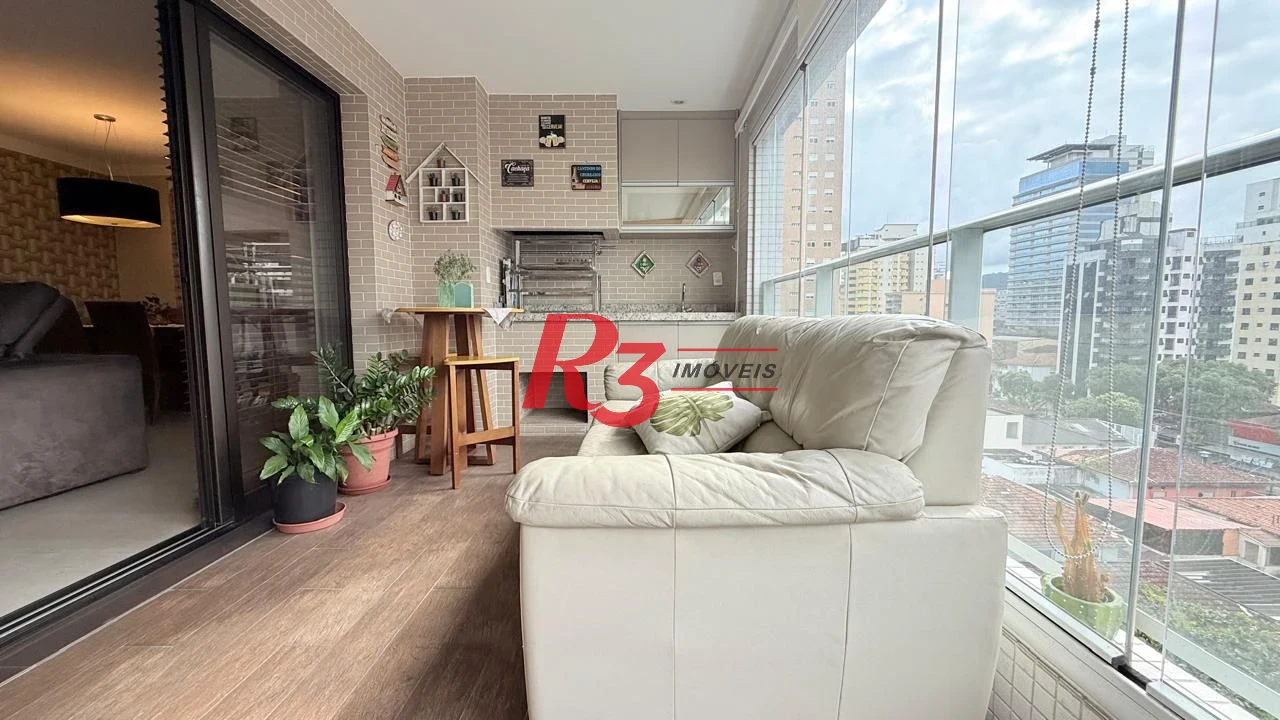 Apartamento com 3 dormitórios à venda, 138 m² por R$ 1.680.000,00 - Gonzaga - Santos/SP