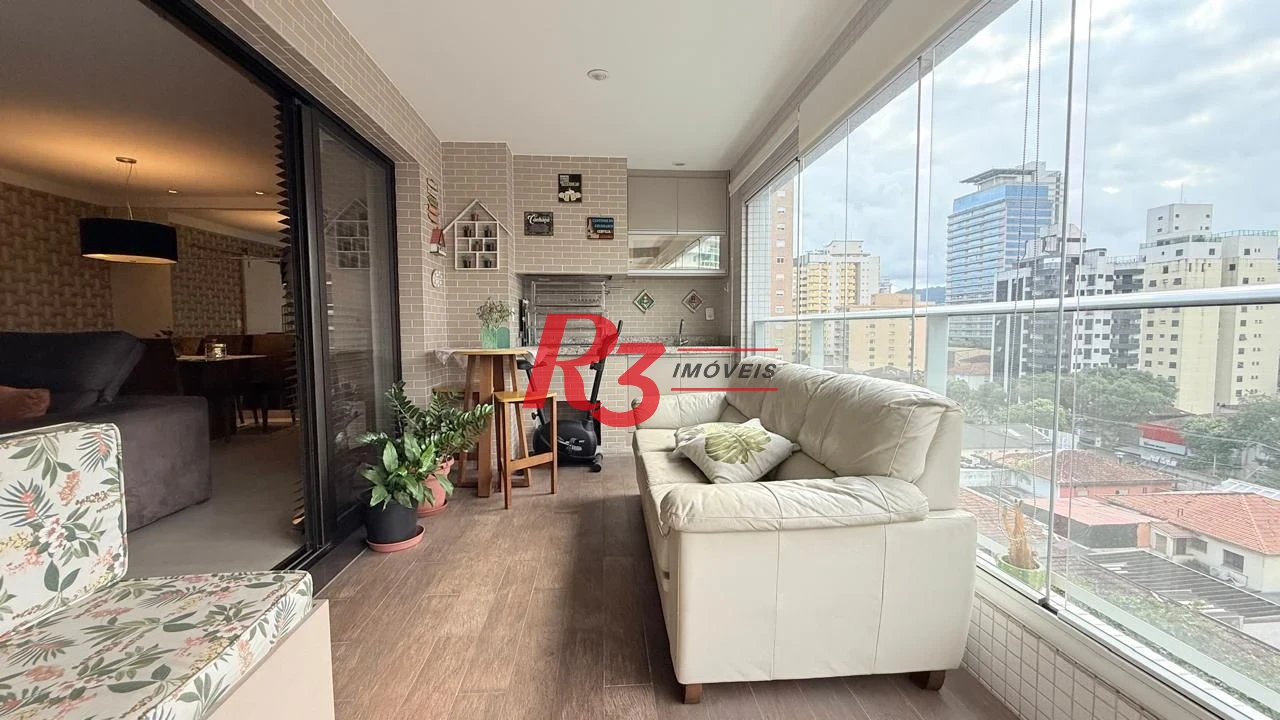 Apartamento com 3 dormitórios à venda, 138 m² por R$ 1.680.000,00 - Gonzaga - Santos/SP