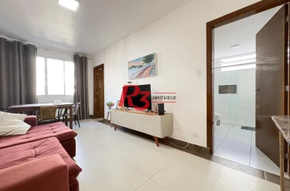Apartamento com 1 dormitório para alugar, 60 m² por R$ 4.500,02/mês - Boqueirão - Santos/SP