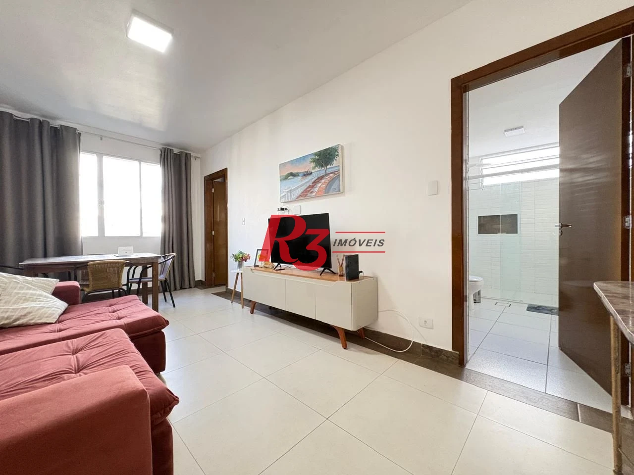 Apartamento com 1 dormitório para alugar, 60 m² por R$ 4.500,02/mês - Boqueirão - Santos/SP