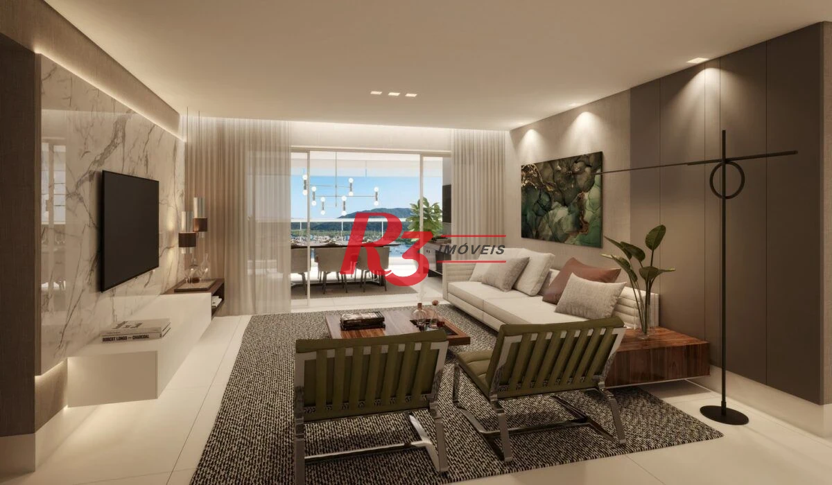 Apartamento com 3 dormitórios à venda, 163 m² por R$ 4.000.000,00 - Ponta da Praia - Santos/SP