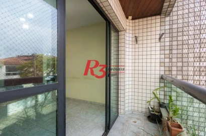 Apartamento com 2 dormitórios para alugar, 100 m² por R$ 4.000,02/mês - Campo Grande - Santos/SP