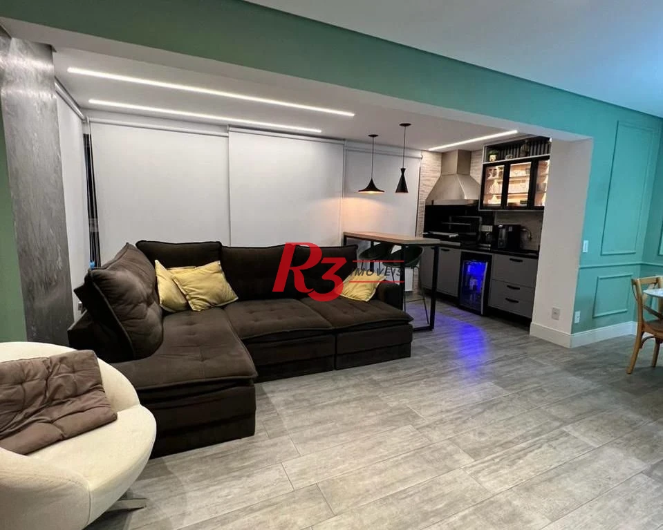 Apartamento com 3 dormitórios à venda, 111 m² por R$ 1.330.000,00 - Ponta da Praia - Santos/SP