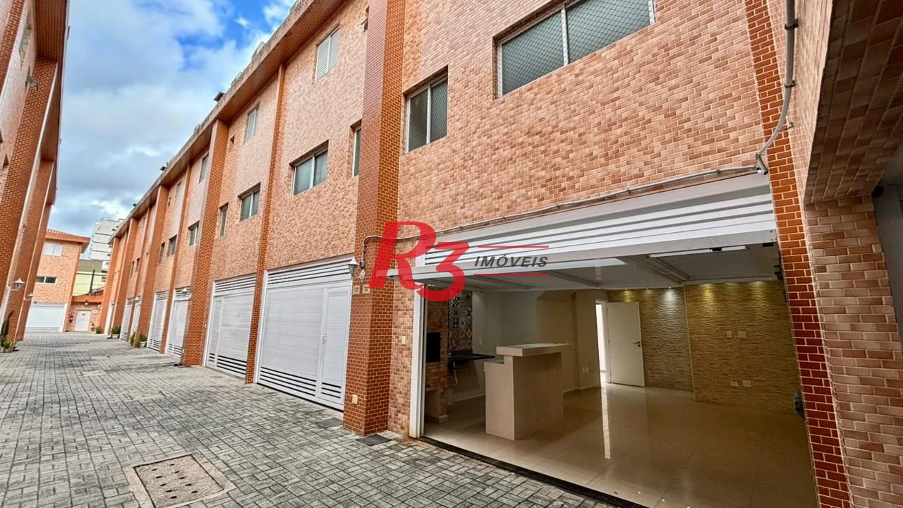 Village com lazer com 2 dormitórios à venda, 106 m² por R$ 585.000 - Vila Mathias - Santos/SP