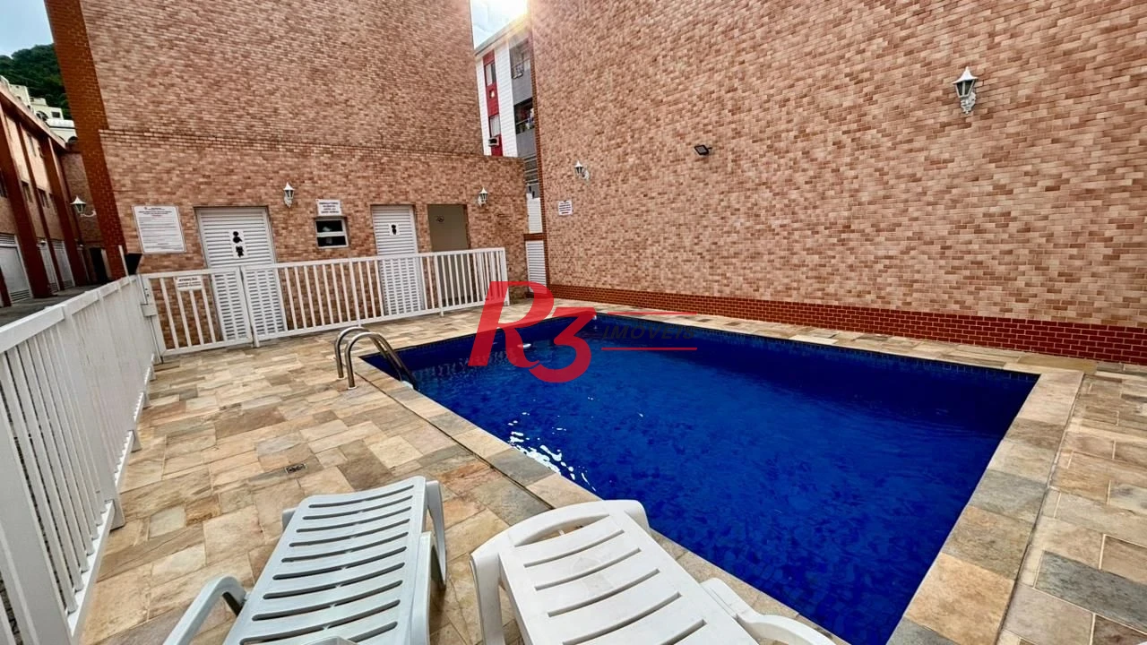 Village com lazer com 2 dormitórios à venda, 106 m² por R$ 585.000 - Vila Mathias - Santos/SP