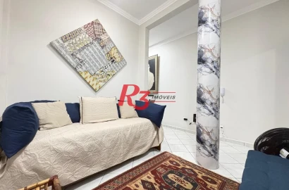 Apartamento com 2 dormitórios para alugar, 64 m² por R$ 5.500,02/mês - Boqueirão - Santos/SP
