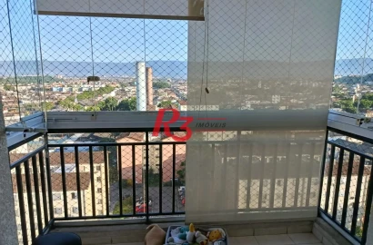 Apartamento com 2 dormitórios à venda, 53 m² por R$ 360.000,00 - Areia Branca - Santos/SP