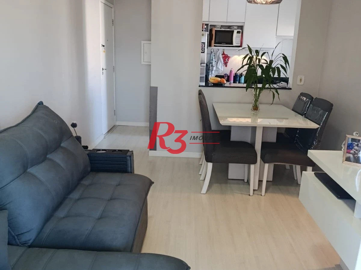 Apartamento com 2 dormitórios à venda, 53 m² por R$ 360.000,00 - Areia Branca - Santos/SP