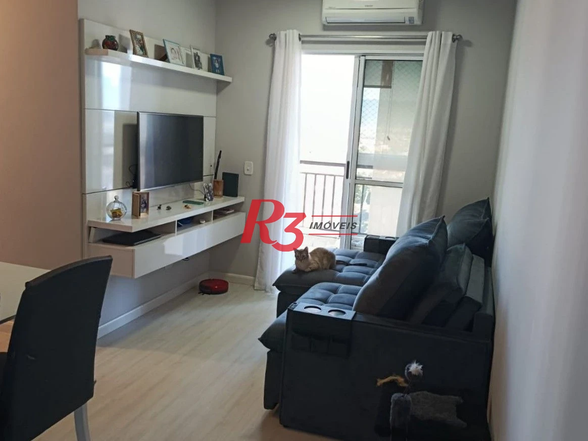 Apartamento com 2 dormitórios à venda, 53 m² por R$ 360.000,00 - Areia Branca - Santos/SP
