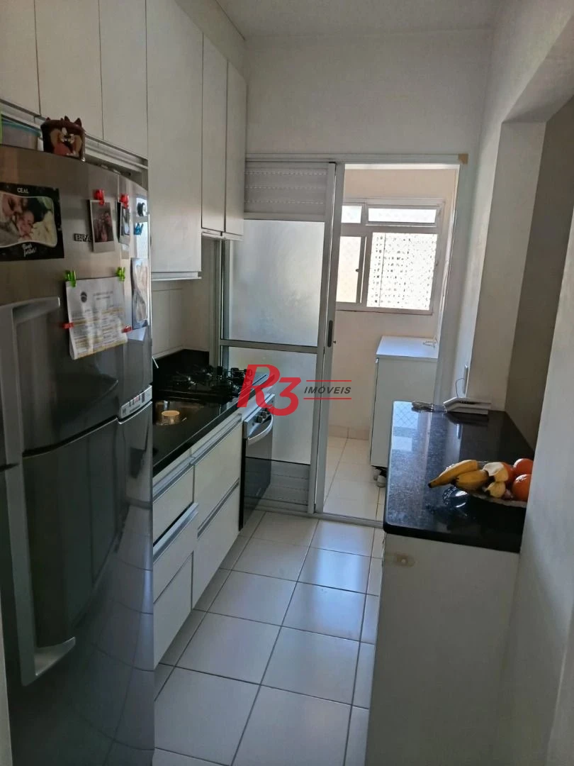Apartamento com 2 dormitórios à venda, 53 m² por R$ 360.000,00 - Areia Branca - Santos/SP