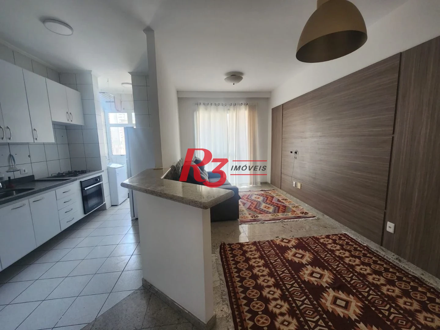 Apartamento com 1 dormitório para alugar, 54 m² por R$ 3.800,00/mês - Gonzaga - Santos/SP