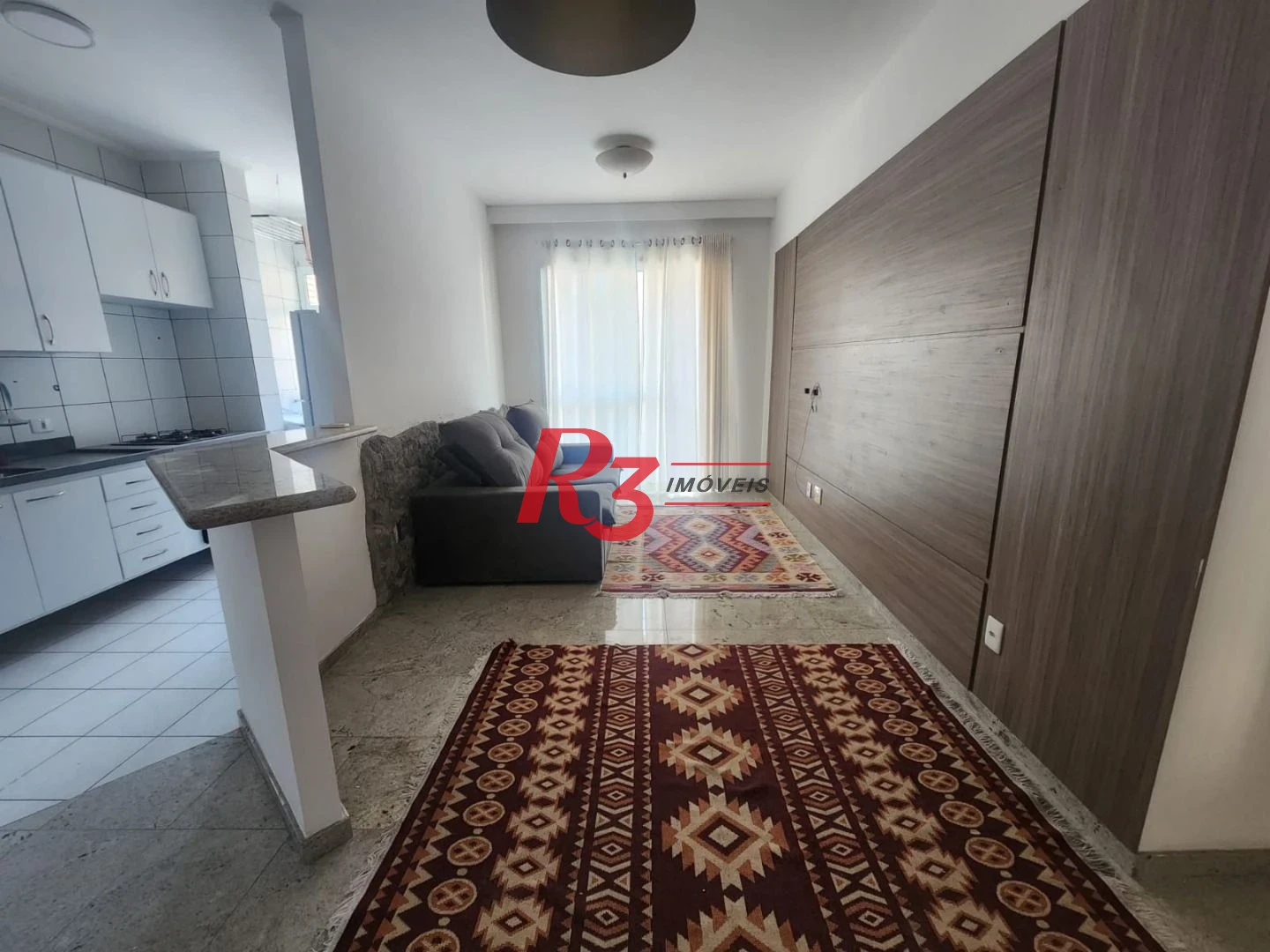 Apartamento com 1 dormitório para alugar, 54 m² por R$ 3.800,00/mês - Gonzaga - Santos/SP