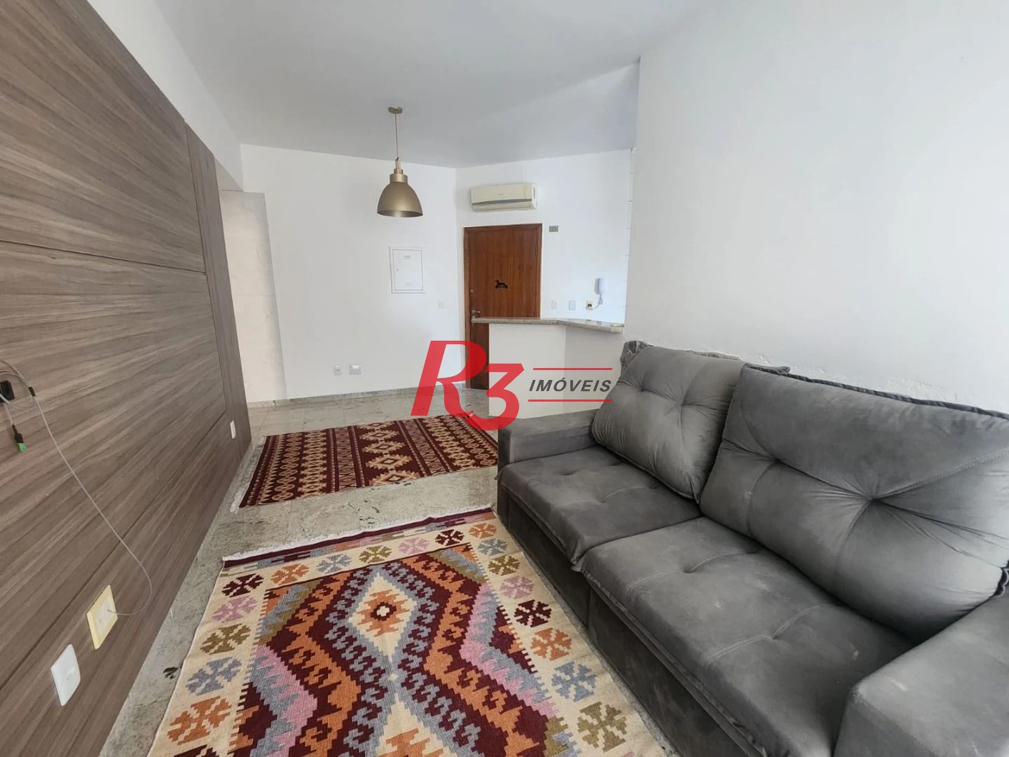 Apartamento com 1 dormitório para alugar, 54 m² por R$ 3.800,00/mês - Gonzaga - Santos/SP