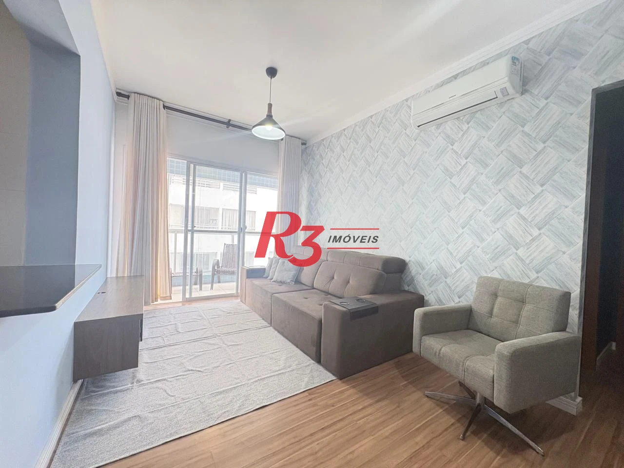 Apartamento com 2 dormitórios para alugar, 80 m² por R$ 6.500,02/mês - Boqueirão - Santos/SP