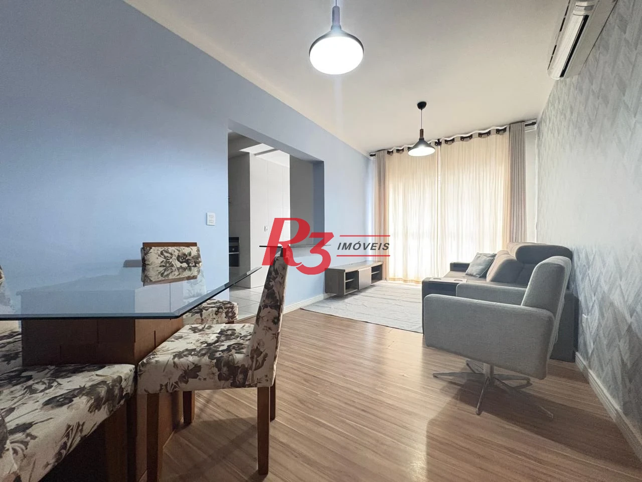 Apartamento com 2 dormitórios para alugar, 80 m² por R$ 6.500,02/mês - Boqueirão - Santos/SP